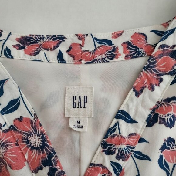 GAP Pink and Blue Floral Short Sleeve Sheath Dress - Picture 8 of 9